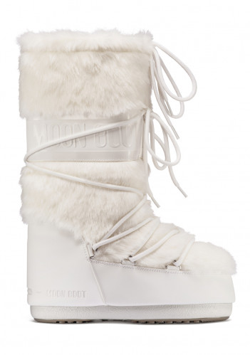 Damskie śniegowce Tecnica Moon Boot Icon Faux Fur White